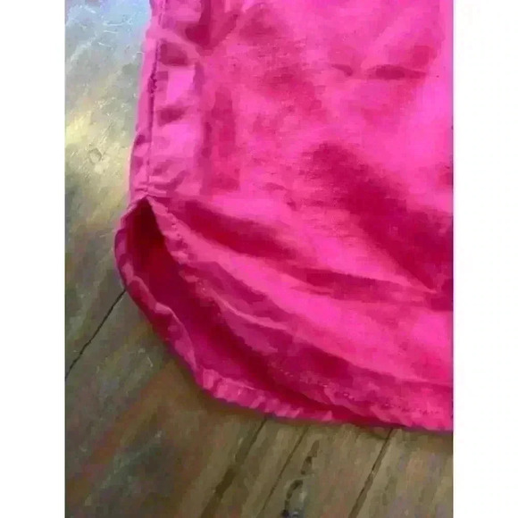 Willi Smith 100% linen Red Drawstring Waist Mini Skirt, M - Picture 7 of 7